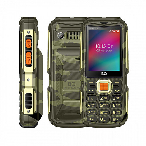 

Телефон BQ 2410L Tank Power 4G Camouflage/Gold