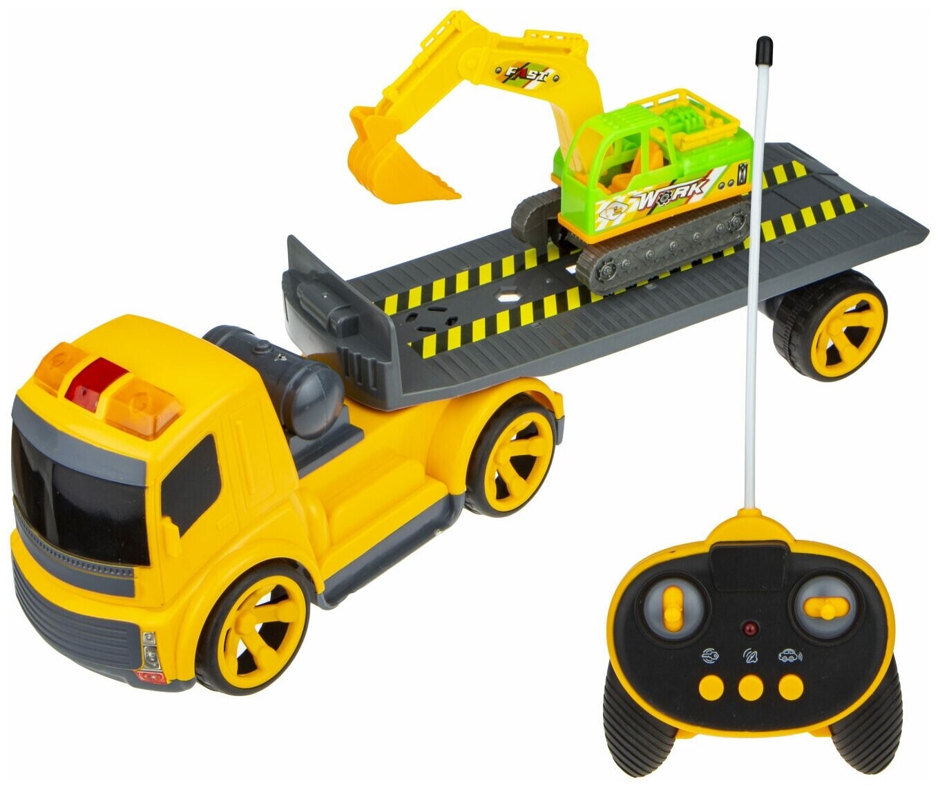 

Игрушка на радиоуправлении 1 TOY Машинка Горстрой тягач с экскаватором