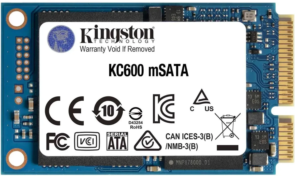 SSD накопитель Kingston MSATA KC600 256GB (SKC600MS/256G)