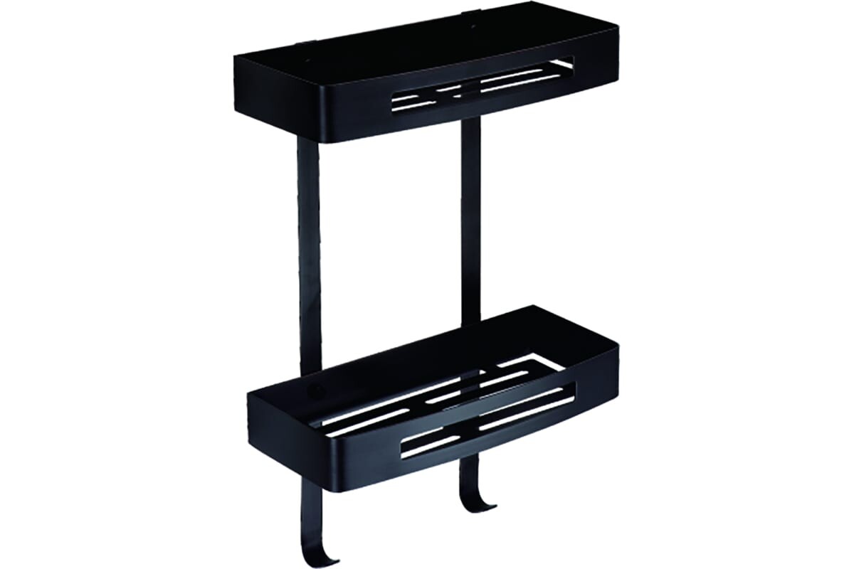 

Аксессуар для ванной Azario AZ-170-2B черный матовый Полка