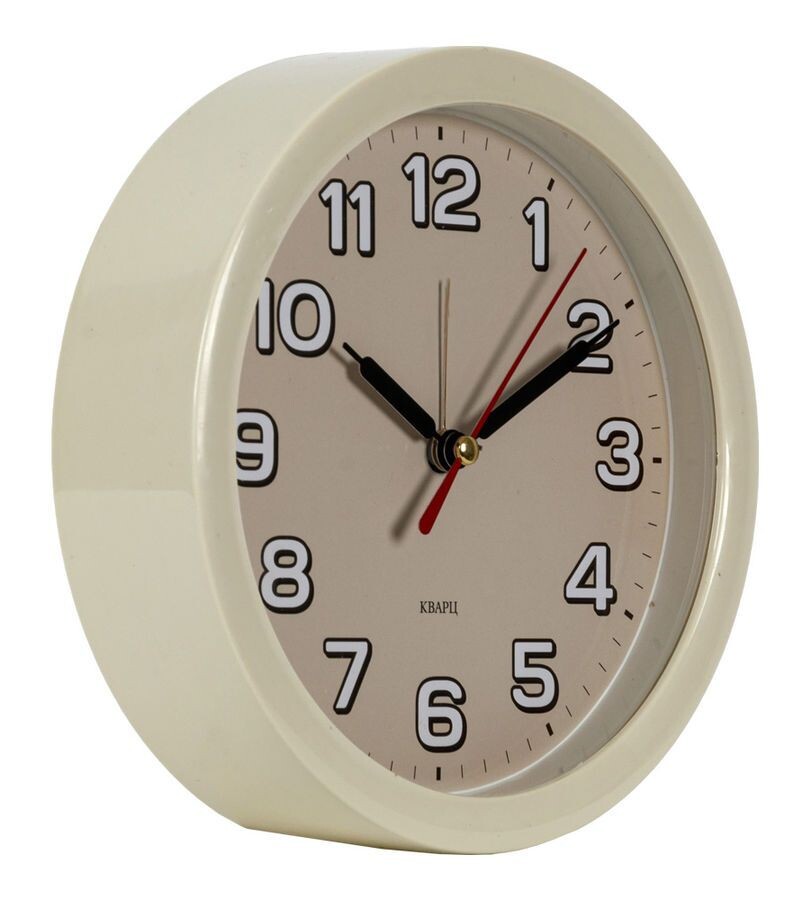 

Часы настенные Бюрократ Alarm-R15P 15см бежевый