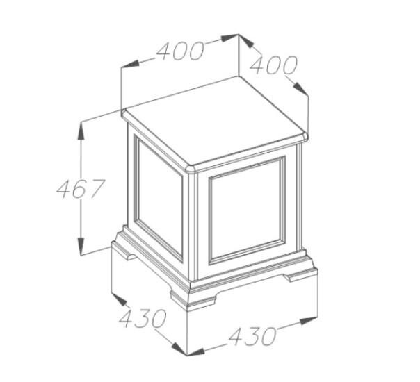 

Тумба Opadiris Риспекто орех антикварный (нагал), напольная (00-00005723)