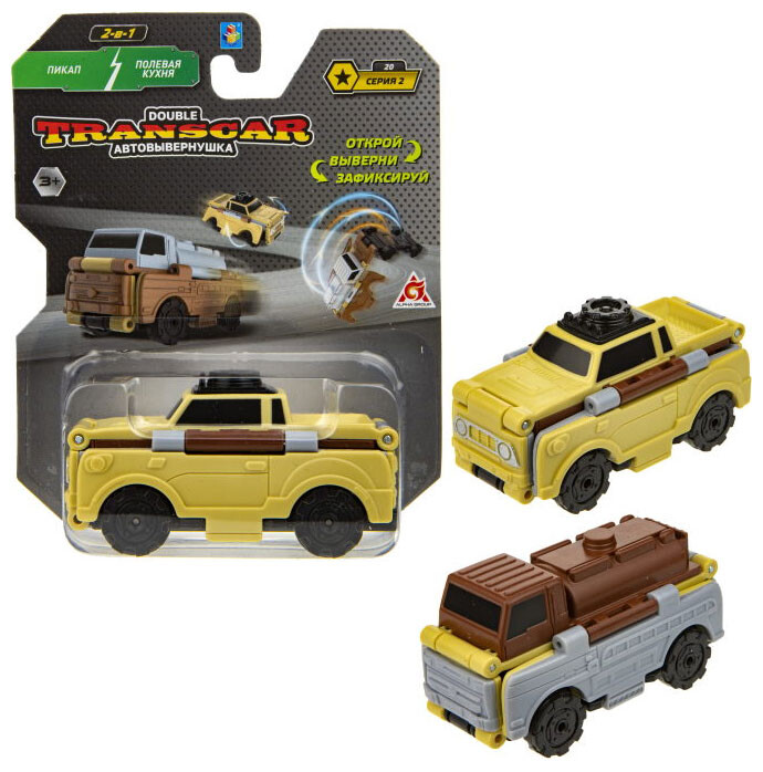 

Игрушечный транспорт 1 TOY Transcar Double Пикап-Полевая кухня (Т20710)