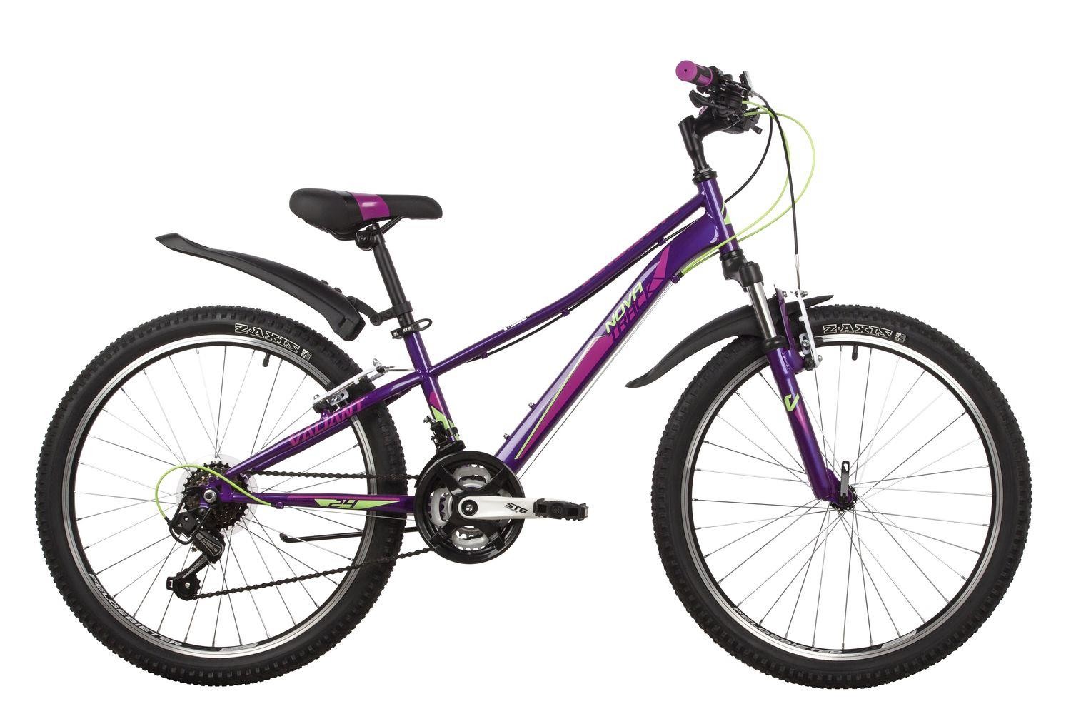 

Велосипед для подростков NOVATRACK 24SH18V.VALIANT.10VL22 фиолетовый