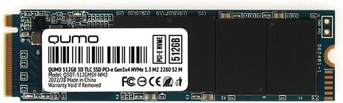 

SSD накопитель Qumo 512Gb Novation 3D 2280 M.2 NVMe (Q3DT-512GMSY-NM2/Q3DT-512GSCY-NM2)