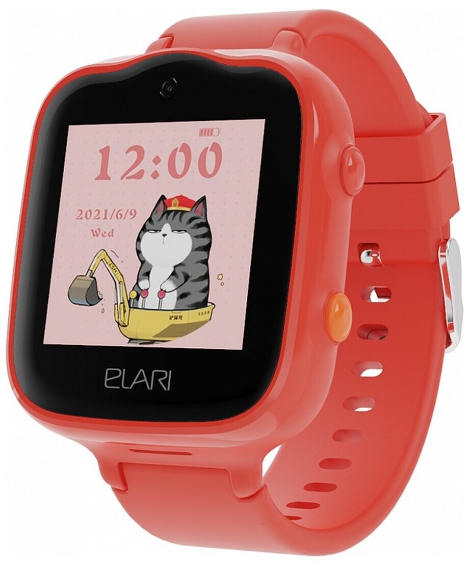

Детские смарт-часы Elari KidPhone Алиса 4G Bubble красный
