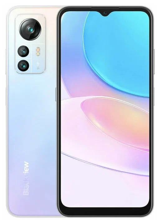 

Телефон Blackview A85 white/sky mirror