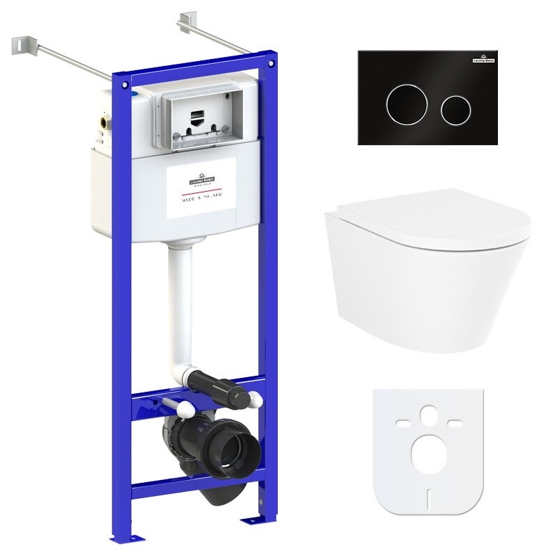 

Комплект инсталляции Lavinia Boho Relfix Biore Compacto Rimless 77050176 (состоит из 3304101C, 33290420, 38010020, 380502MB)