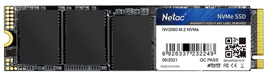 

SSD накопитель Netac NV2000 256GB (NT01NV2000-256-E4X)