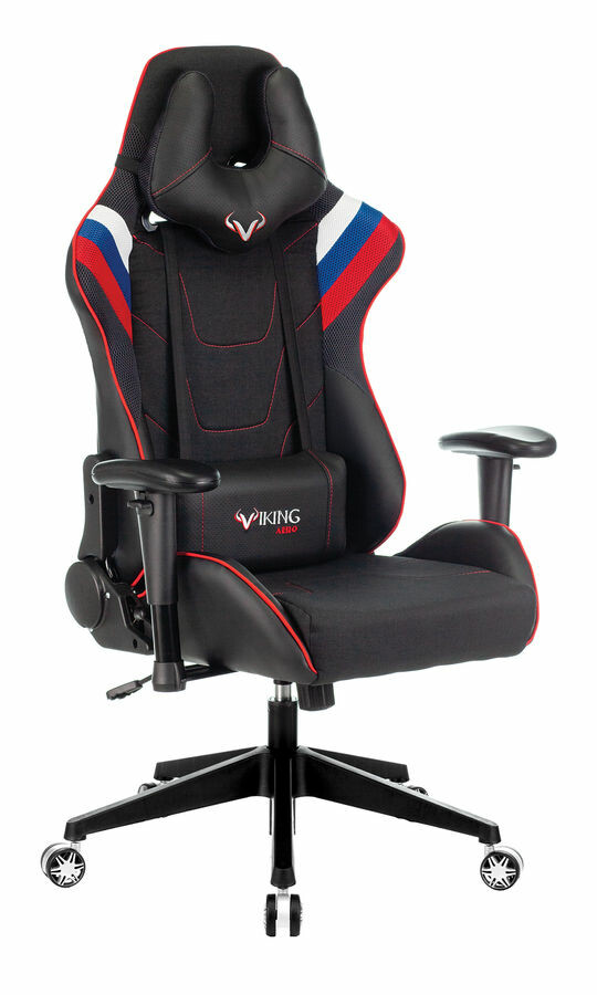 

Кресло Zombie Viking 4 AERO текстиль/эко.кожа белый/синий/красный/черный