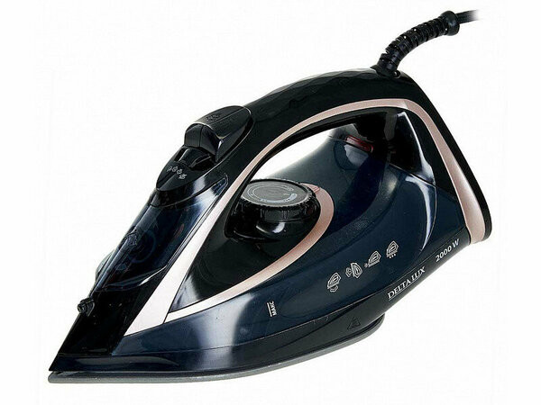 

Утюг DELTA LUX DE-3001 черный с бронзовым
