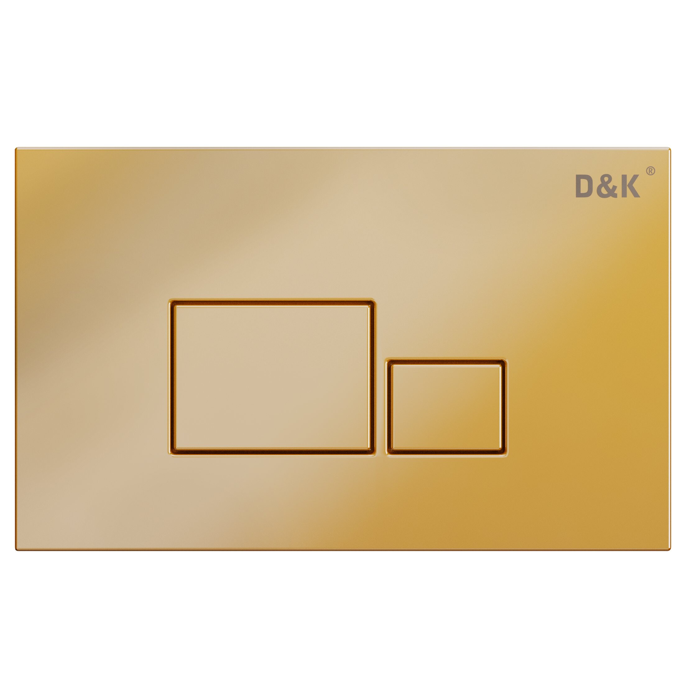 

Кнопка смыва D&K Quadro матовое золото (DB1519003)
