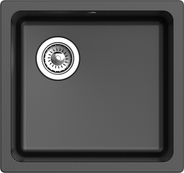 

Кухонная мойка Rivelato BERKANA 45 подст.монтаж 1-чаш 485*455 nero