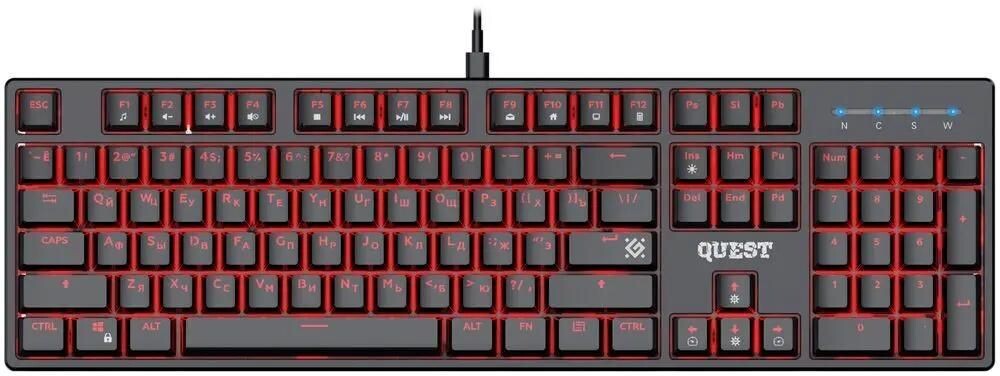 

Клавиатура Defender Quest GK-596 RU черный (45596)