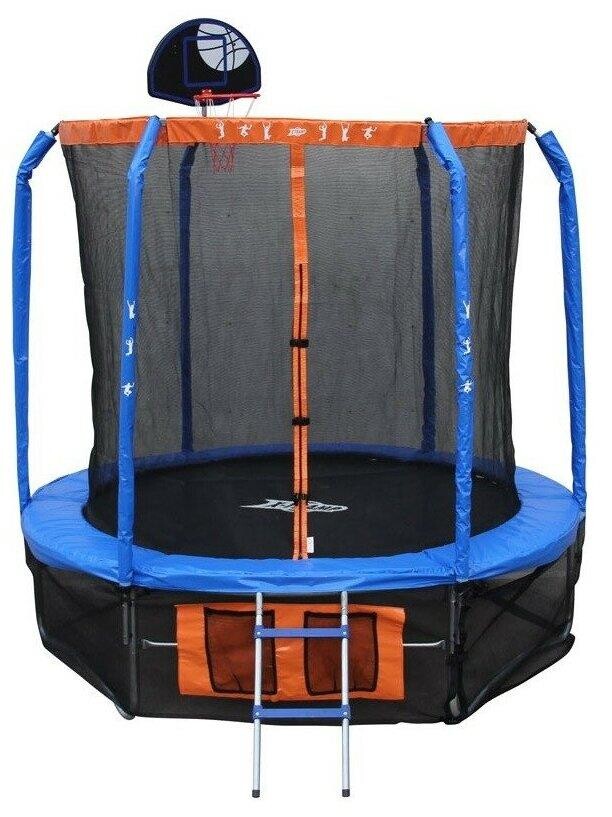 

Батут Ecos BS8FT-3 с сеткoй, лесенкой и баскетбольным кольцом (010364) (2 кор.)