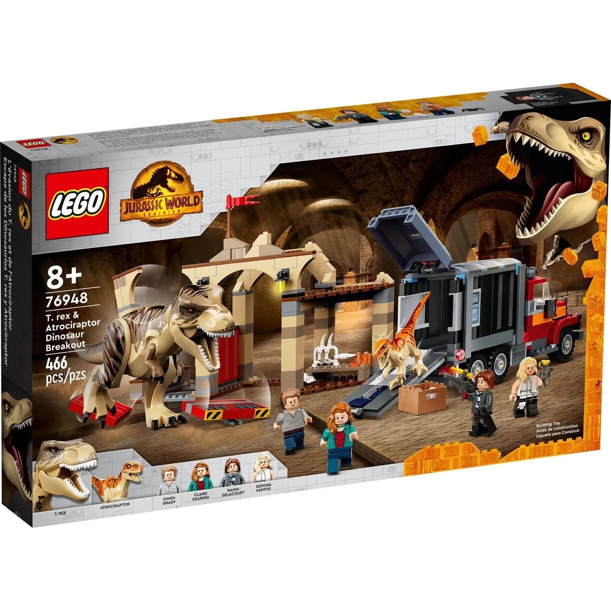 

Конструктор Lego J.W. Динозавр-тираннозавр и побег атроцираптора (76948)