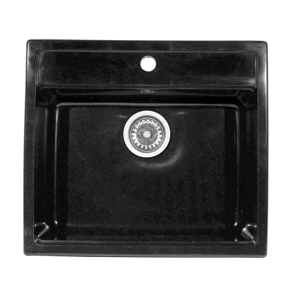 

Кухонная мойка Grantop Geos 560х500мм GT1356BL черный