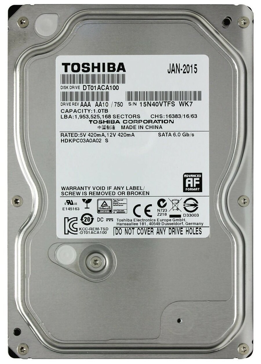 

Жесткий диск Toshiba 1TB (DT01ACA100)