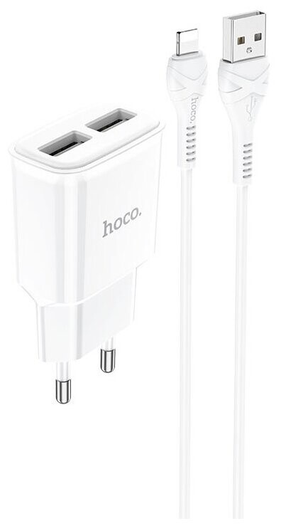 

Сетевое зарядное устройство Hoco C88Ai White +кабель LIGHTNING (6931474749512)