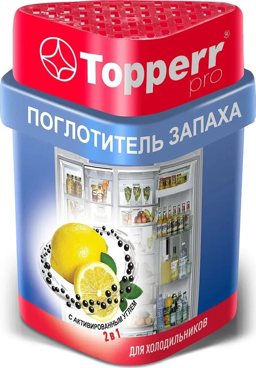 

Аксессуар для холодильников Topperr 3116 Поглотитель запаха (лимон/уголь)