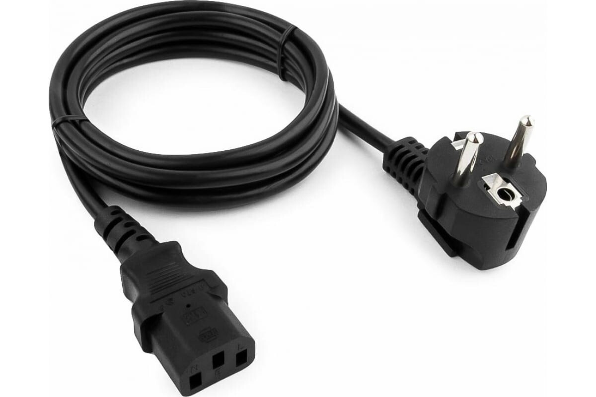 

Кабель CableExpert PC-186 IEC C13 Евровилка 1.8м черный