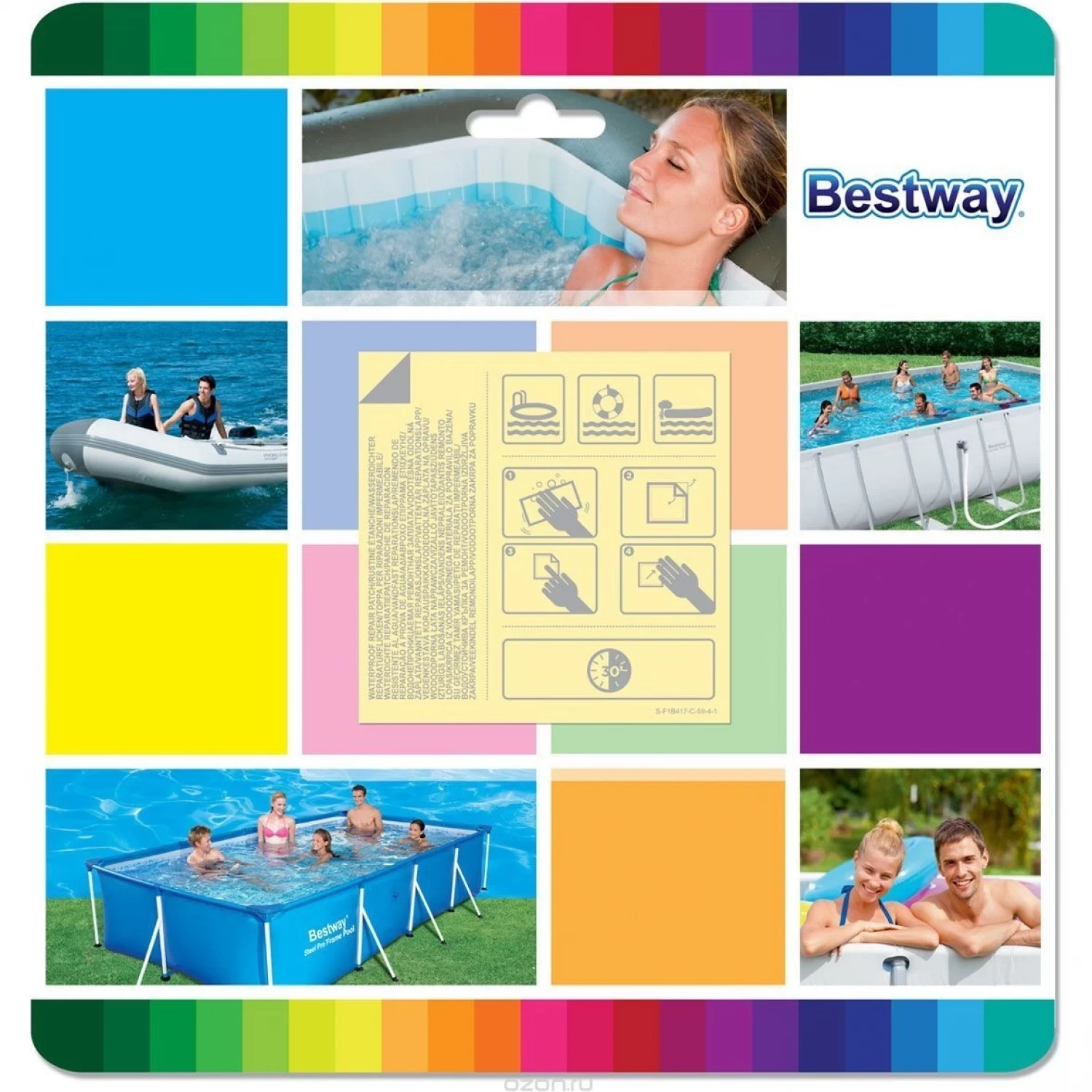 

Аксессуар для бассейнов BestWay 62091 Ремонтный набор водостойкий, 10 заплаток
