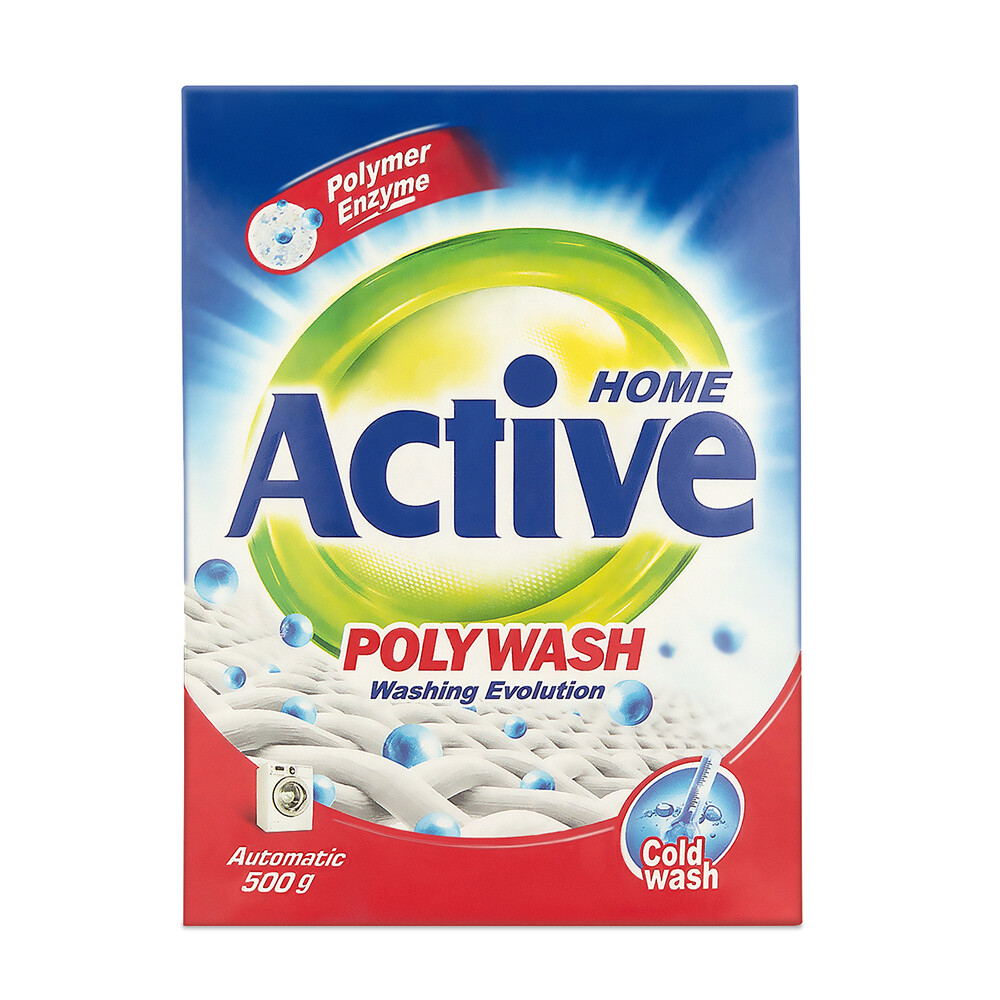 

Средство для стирки ACTIVE Стиральный порошок автомат Poly Wash, 450г (511701036)