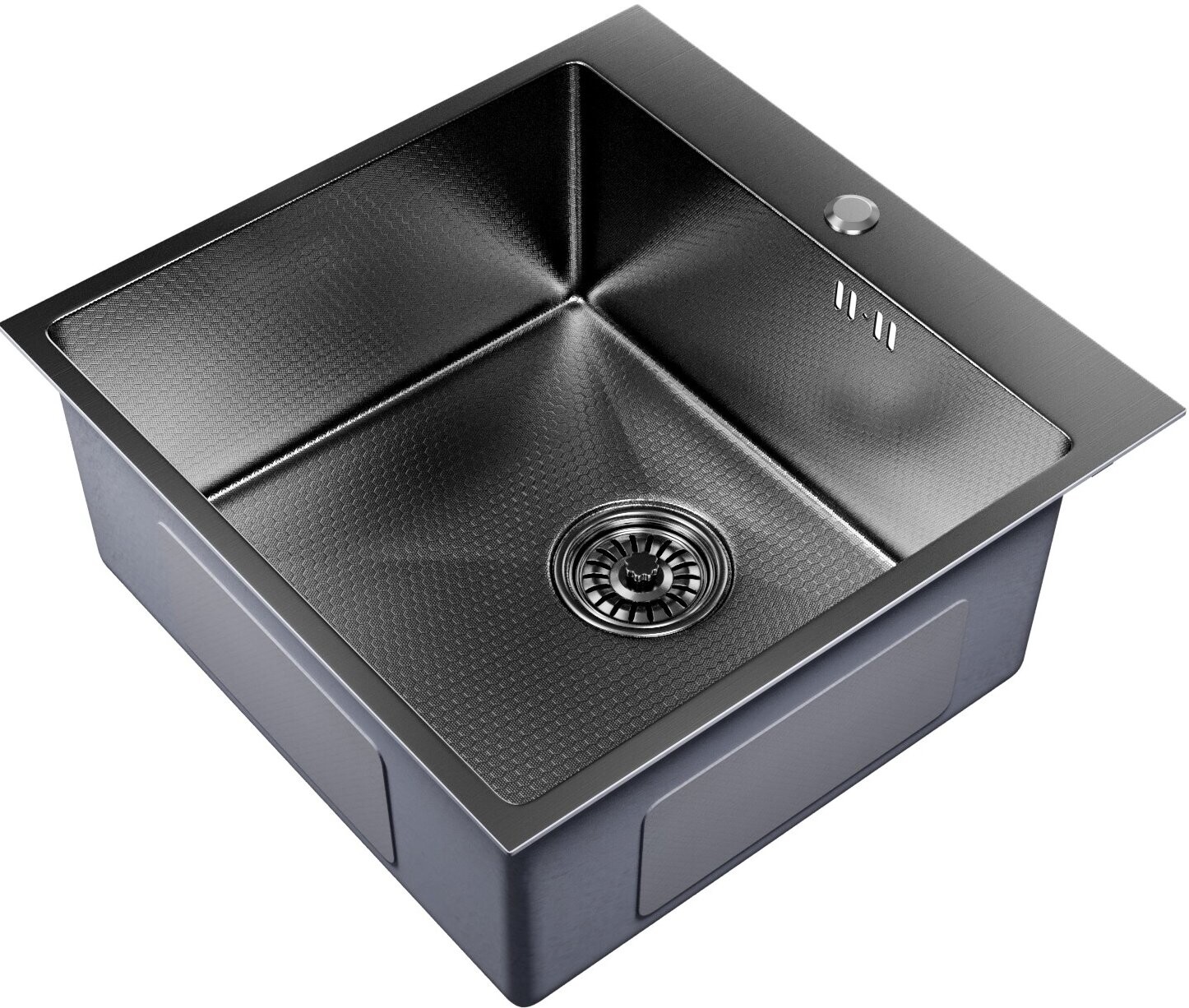 

Кухонная мойка Mixline PRO 50х50х20см с сифоном черный графит (552931)