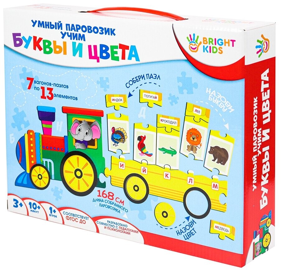 

Настольная игра Рыжий Кот Учим буквы и цвета BRIGHT KIDS (ИН-7634)