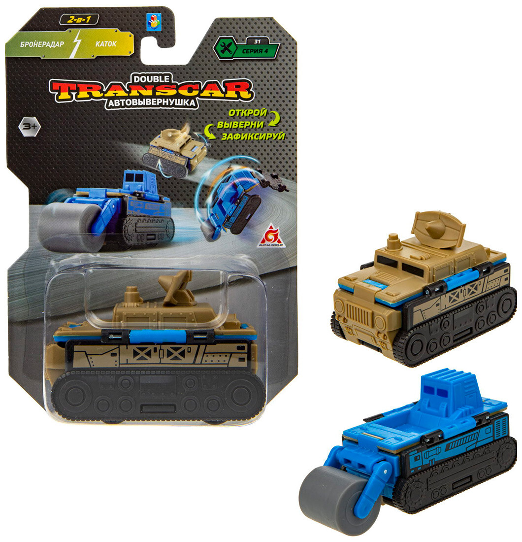 

Игрушечный транспорт 1 TOY Transcar Double Бронерадар-Каток 8см