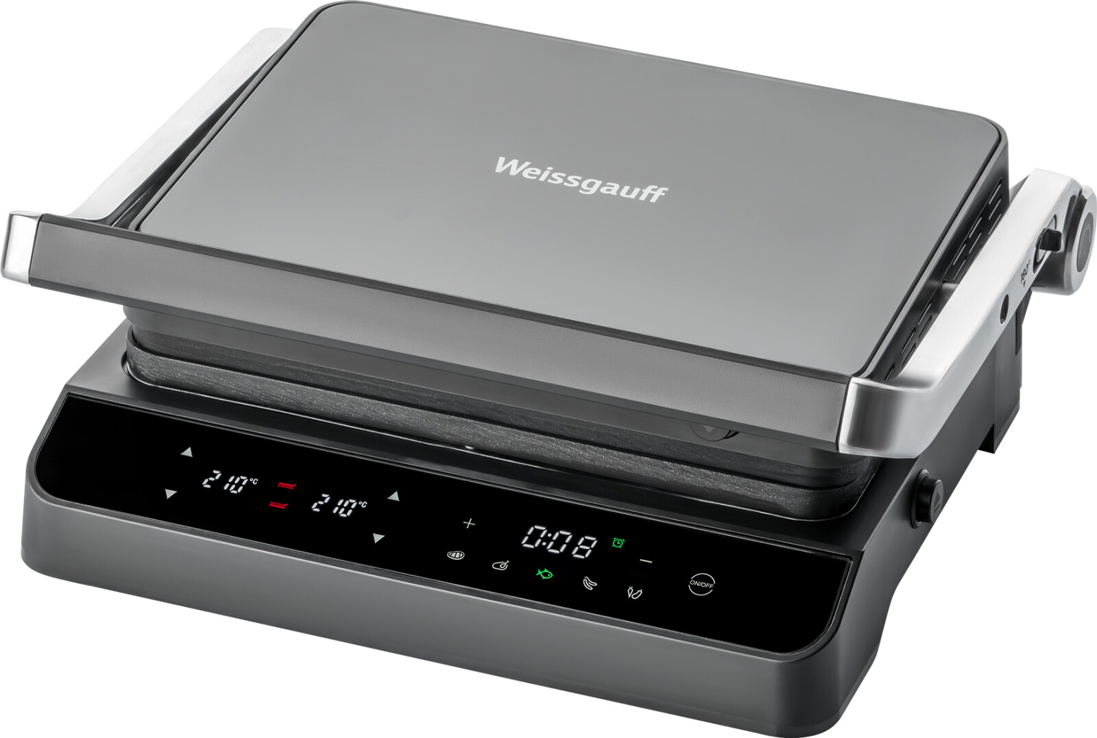 

Электрогриль Weissgauff WCG 250B digital glass