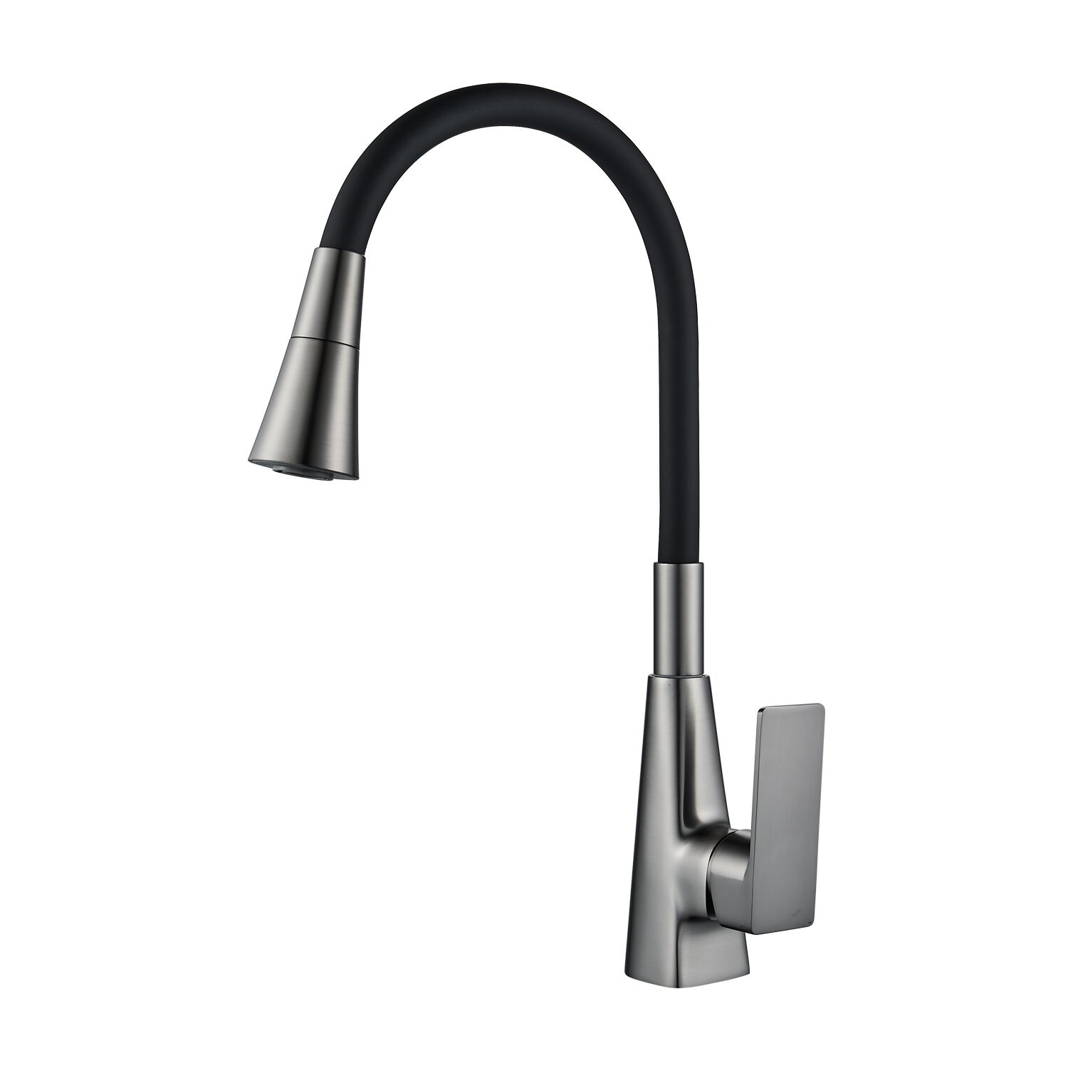 

Смеситель для кухни Shevanik S543T-3 оружейная сталь/черный