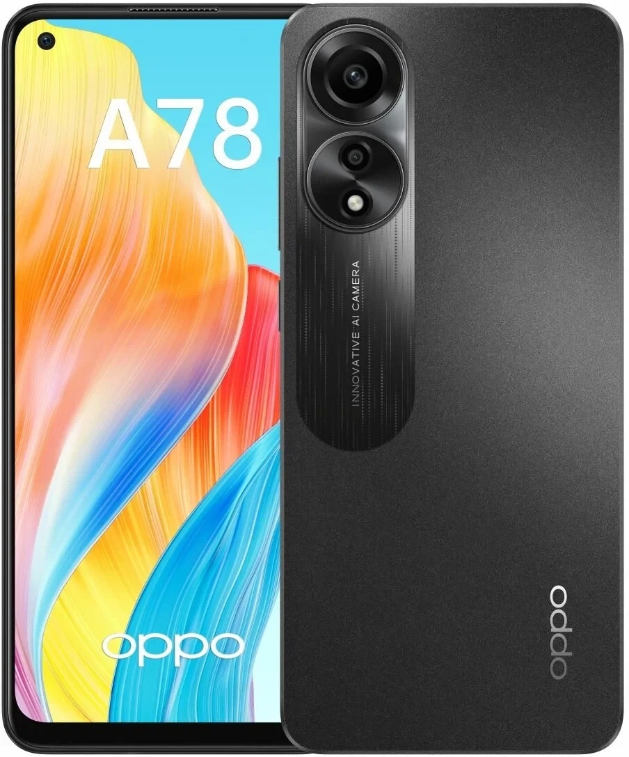 

Телефон Oppo A78 8/256GB Mist Black (CPH2565)