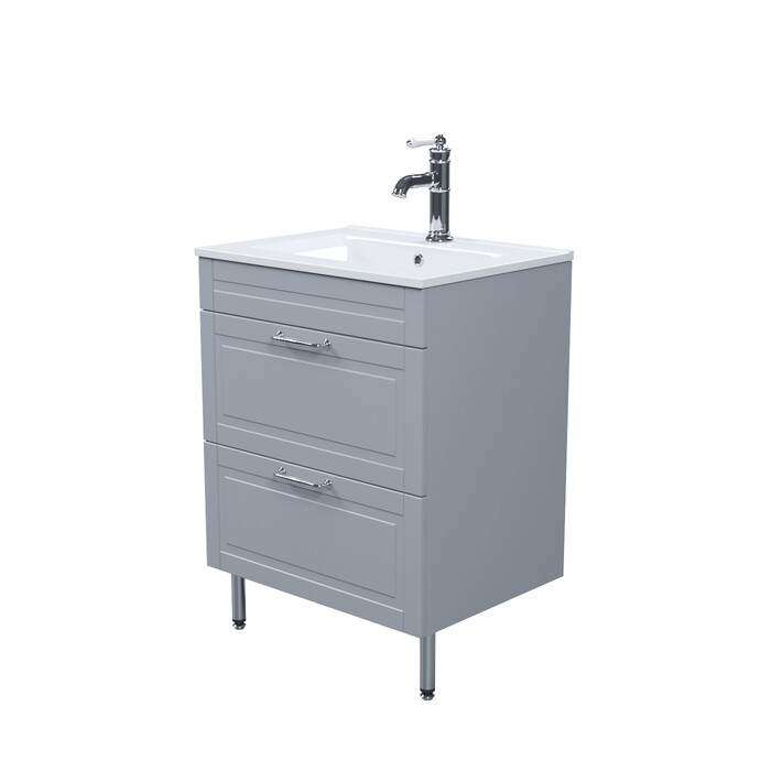 

Тумба Iddis Oxford 60см, светло-серый, напольная, с умывальником (OXF60L0i95K)