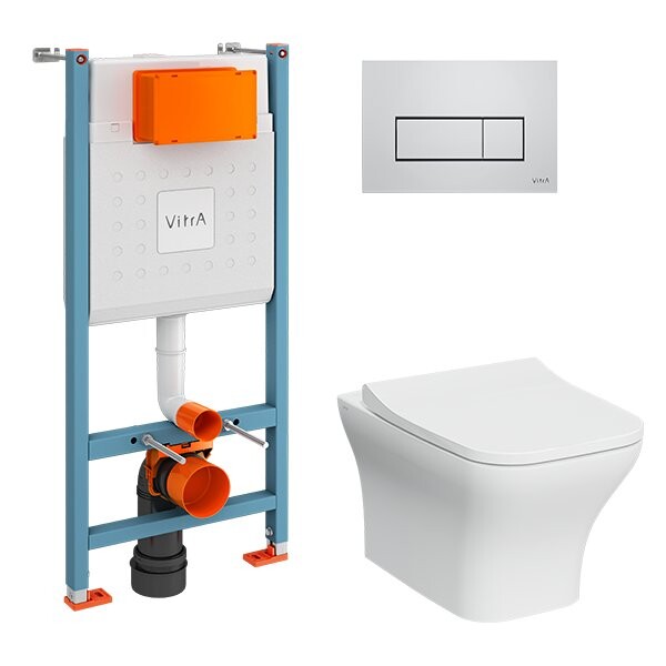 

Комплект инсталляции Vitra 9875B003-7201 (Zentrum Square подв. безободковый унитаз +тонкое сиденье МЛ +инсталляция +панель смыва хром глянец)