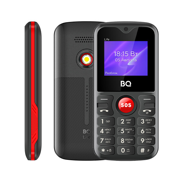 Телефон BQ 1853 life black/red