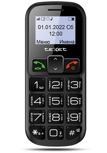 

Телефон TeXet TM-B322 черный-красный