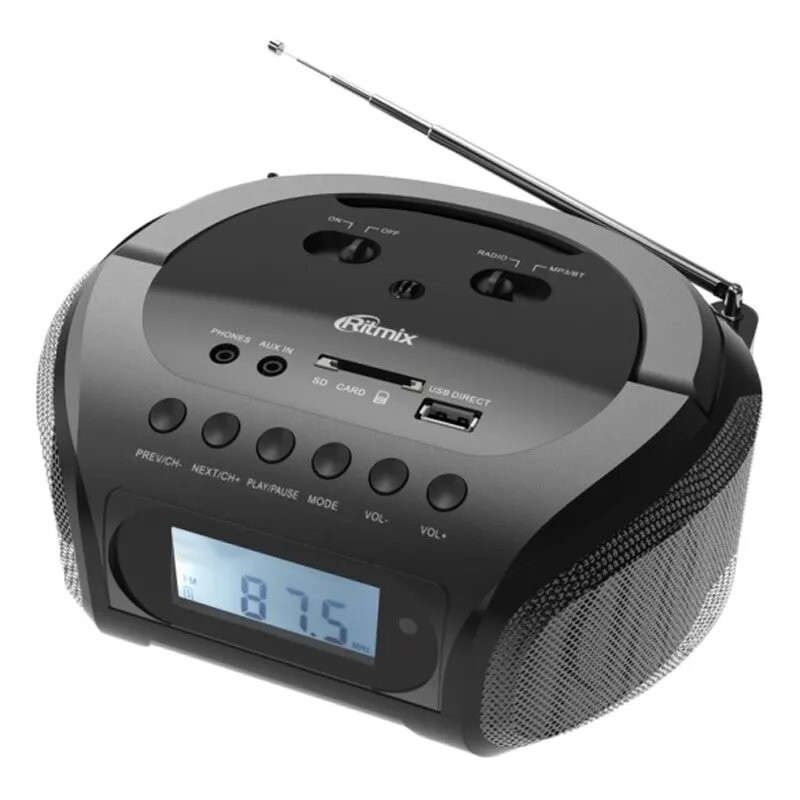 

Магнитола Ritmix RBB-020BT черный/черный