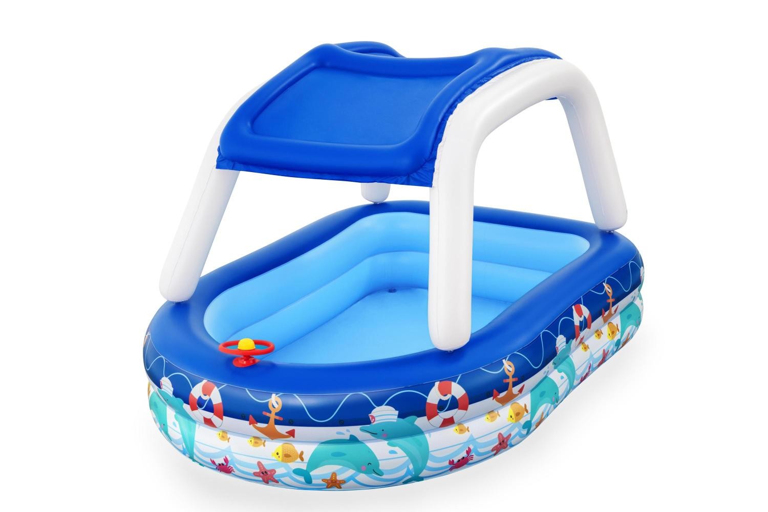 

Бассейн BestWay 54370 Морской капитан с навесом 213х155х132 282л