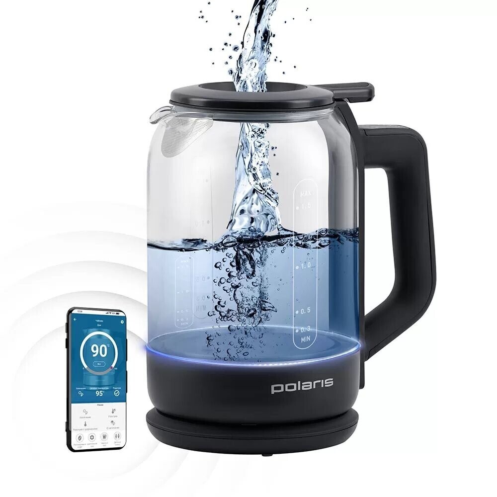 

Чайник Polaris PWK1712CGLD WIFI IQ Home черный