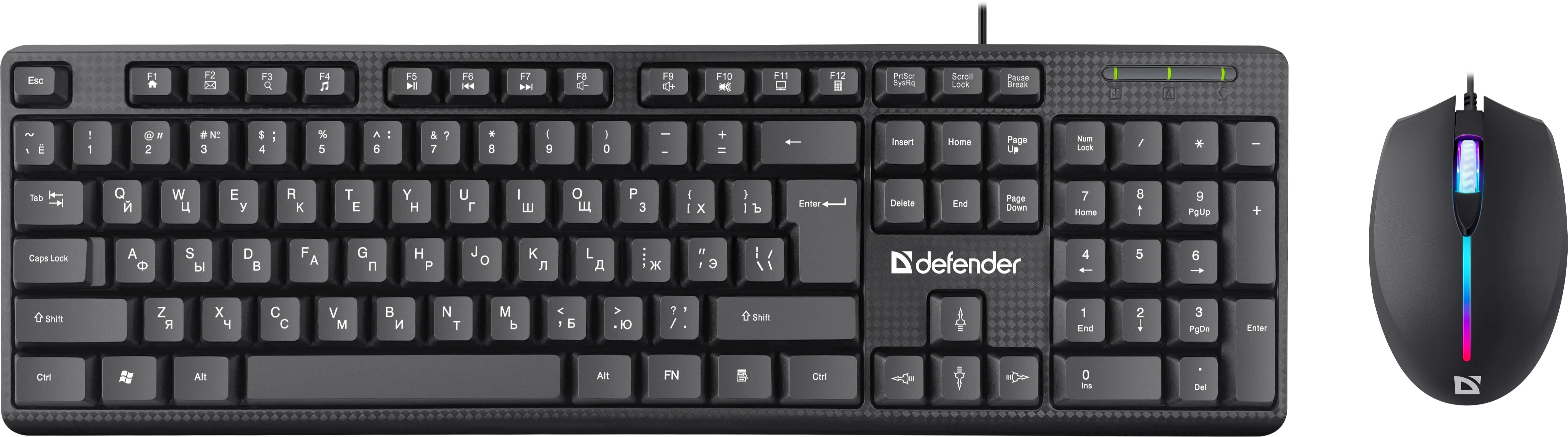Комплект мыши и клавиатуры Defender Triumph C-991 RU черный (45991)