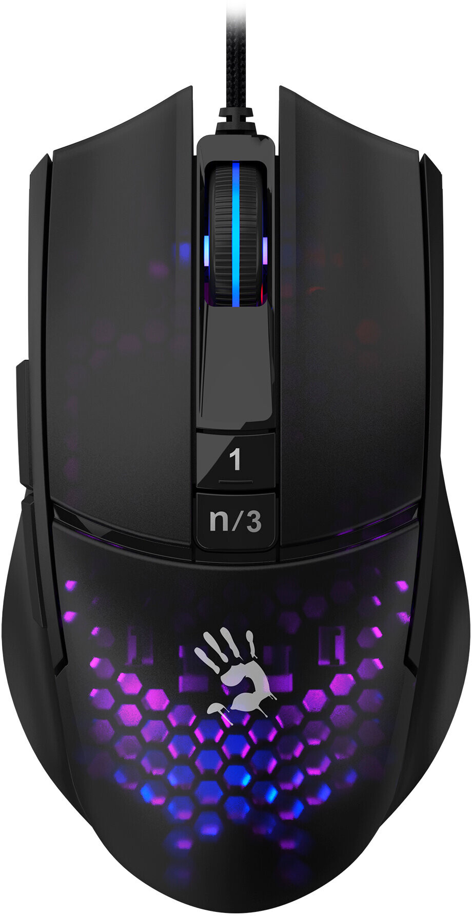 

Компьютерная мышь A4Tech Bloody L65 Max черный/фиолетовый