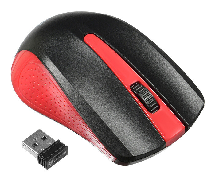 

Компьютерная мышь Oklick 485MW черный/красный USB