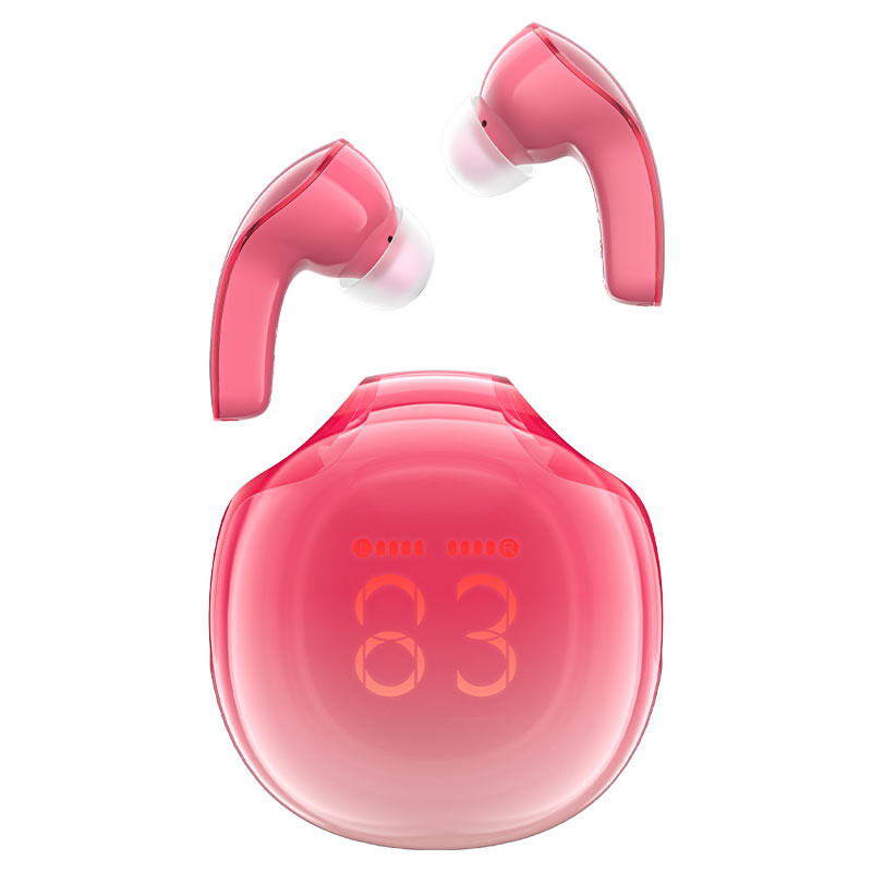 

Наушники Acefast T9 Crystal color (Air) красное помело