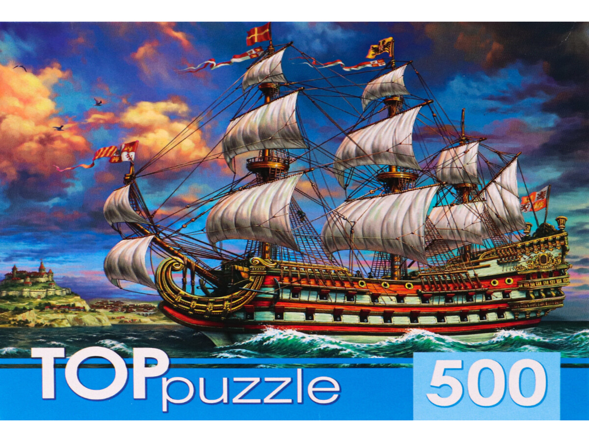 

Обучающая игрушка TOPpuzzle 500 эл. Парусник в море (ХТП500-6831 099081)
