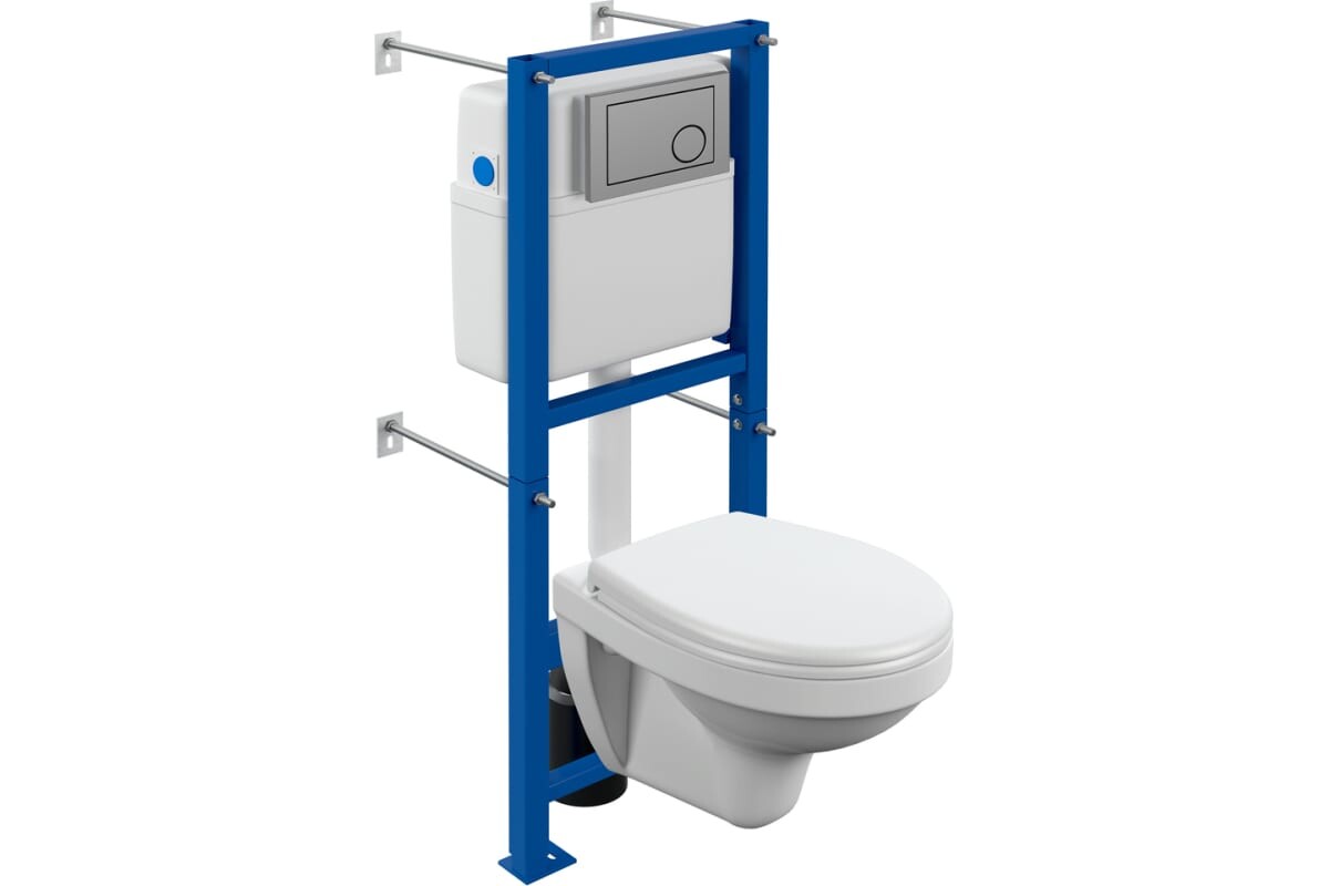 

Комплект инсталляции Cersanit DELFI TPL +LEON NEW +GEOMETRY хром матовый (S-SET-DEL/LeonN/TPL/Cm-w)