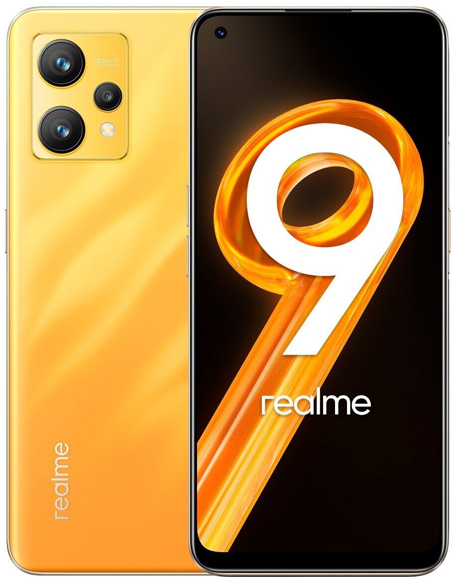 

Телефон Realme 9 4G 8/128Gb оранжевый (RMX3521)