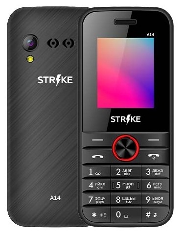 

Телефон Strike A14 BLACK+RED