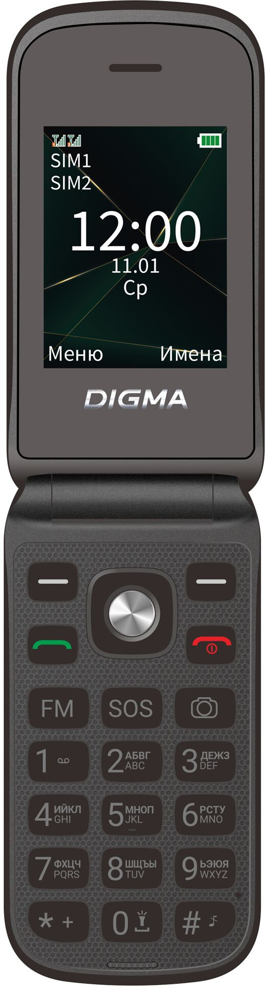 

Телефон Digma VOX FS241 128Mb черный