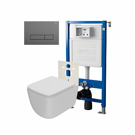 

Комплект инсталляции Point PN48008GM (Элемент PN45120 +Клав. Меркурий графит PN44831GM + Унитаз Меркурий PN41831)